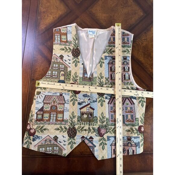 Vtg Bedford Fair Women’s Sz LP Made In USA Tapestry Vest - Picture 13 of 15